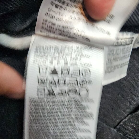 Levis Jeans Womenx 32 Black Cotton High Rise Low Pro Straight - Picture 10 of 12